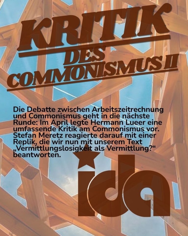 sharepic mit titel "kritik des commonismus II"